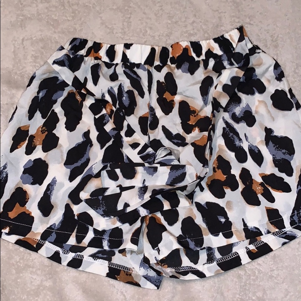 Colored cheetah shorts